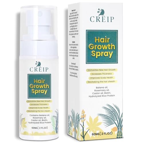 Natural Hair Growth Oil Spray with Batana, Castor, Rosemary Oil, Rice Water, and Biotin for Women and Men - 2 Fl Oz - görsel 1