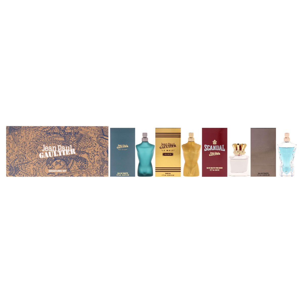 Jean Paul Gaultier Miniatures Set for Men - 4-Piece Eau de Toilette Gift Collection Avelisse