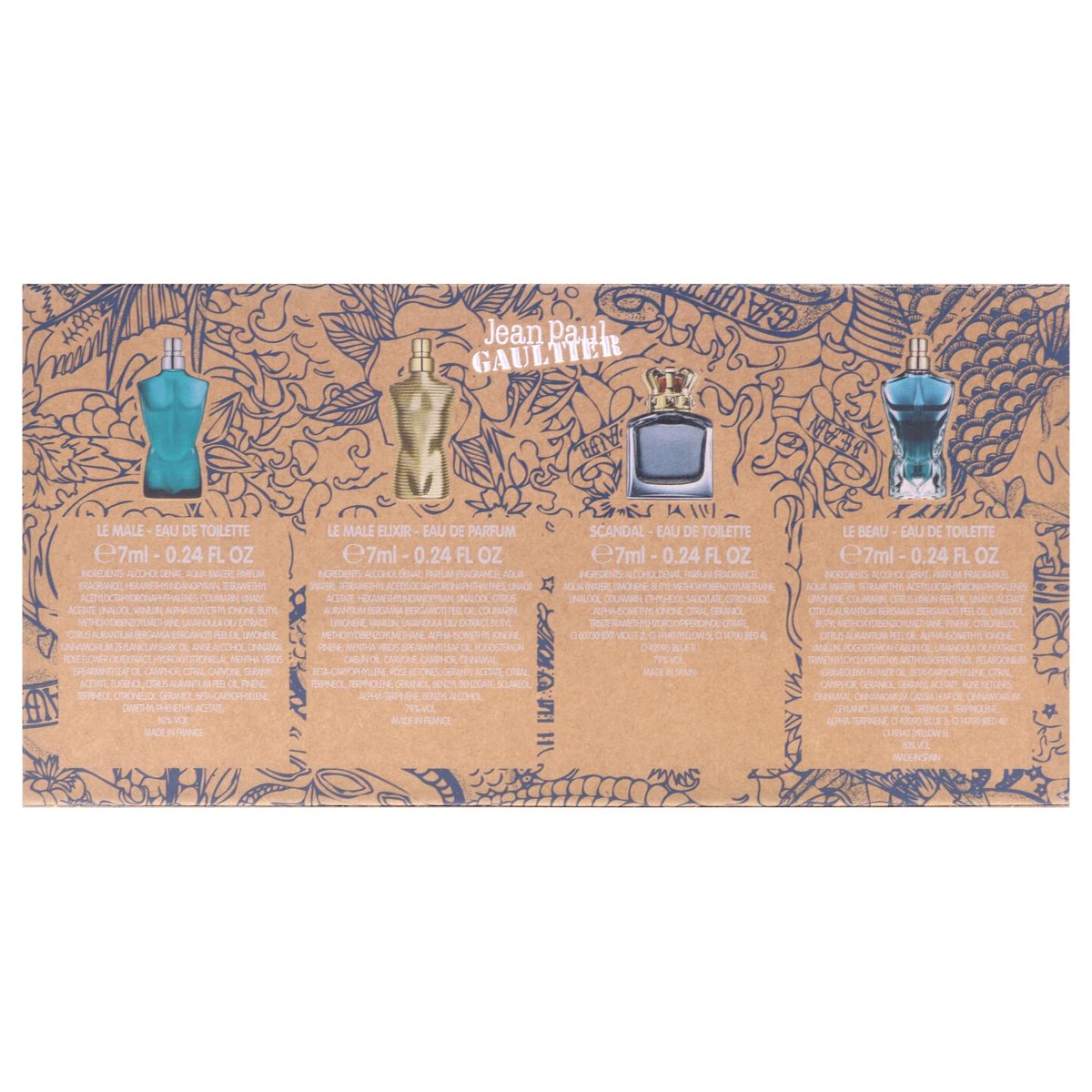 Jean Paul Gaultier Miniatures Set for Men - 4-Piece Eau de Toilette Gift Collection Avelisse
