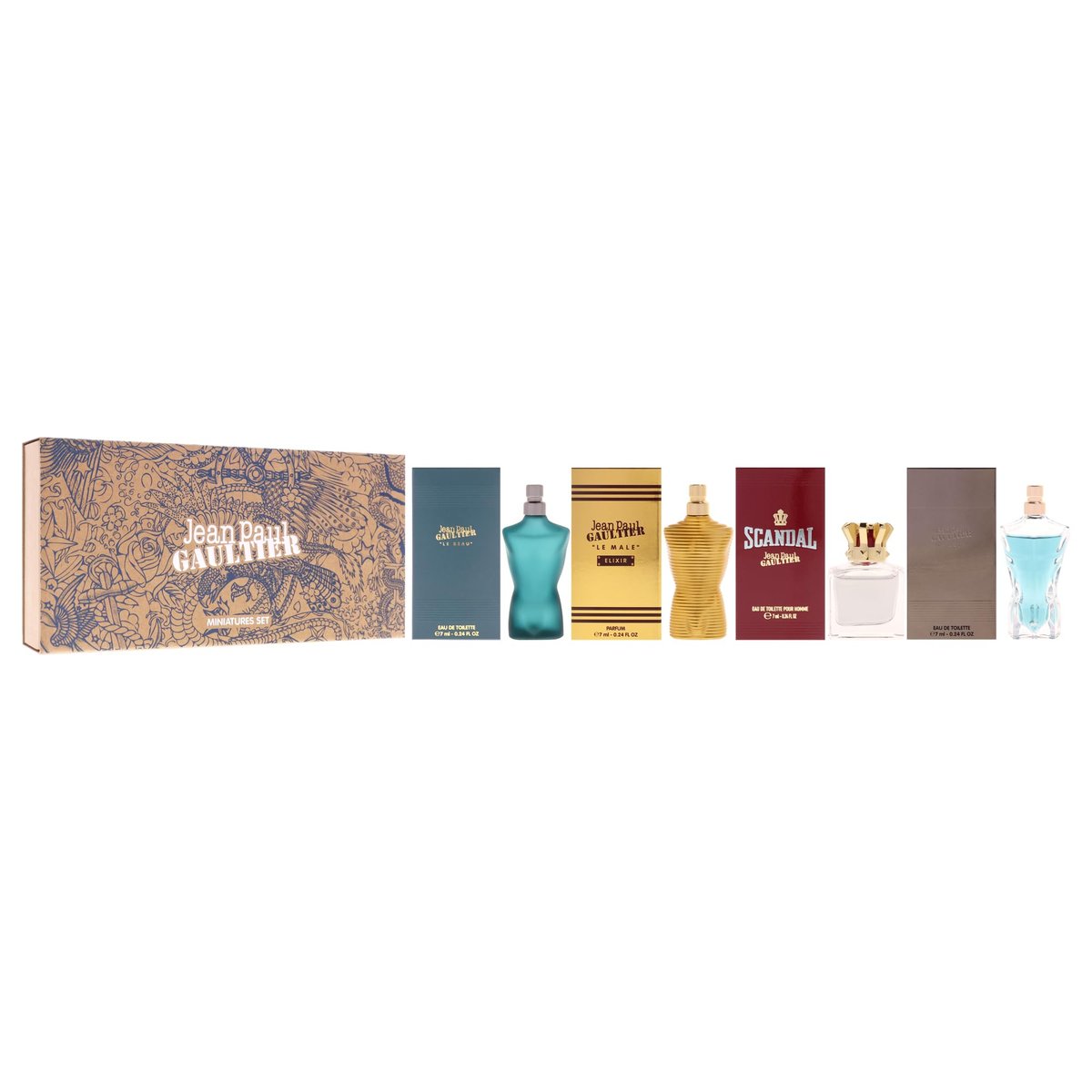Jean Paul Gaultier Miniatures Set for Men - 4-Piece Eau de Toilette Gift Collection Avelisse