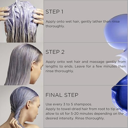 Christophe Robin Shade Variation Baby Blonde Toning Purple Shampoo with Florentina Iris - Neutralizes Brassy, Yellow Tones for Blonde, Bleached, Silver, Highlighted Hair (250ml)