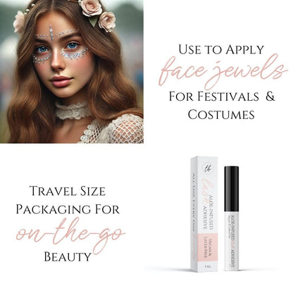 True Beauty Lashes Gentle Formula Lash Glue – 24 Hour Hold, Aloe-Infused, Dries Clear, Water Resistant Avelisse