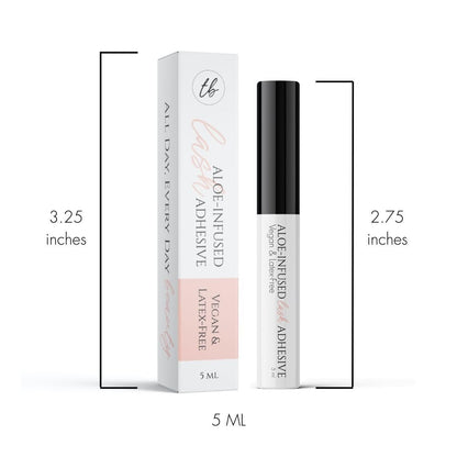 True Beauty Lashes Gentle Formula Lash Glue – 24 Hour Hold, Aloe-Infused, Dries Clear, Water Resistant Avelisse