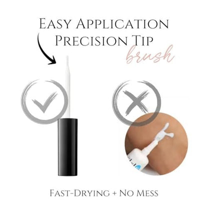 True Beauty Lashes Gentle Formula Lash Glue – 24 Hour Hold, Aloe-Infused, Dries Clear, Water Resistant Avelisse