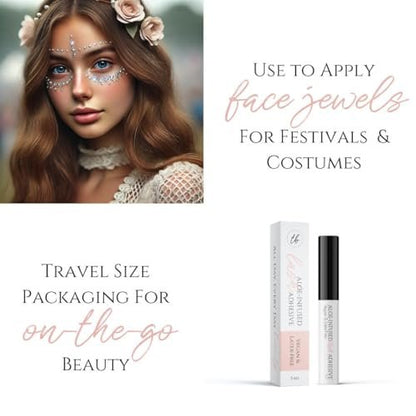 True Beauty Lashes Gentle Formula Lash Glue – 24 Hour Hold, Aloe-Infused, Dries Clear, Water Resistant Avelisse