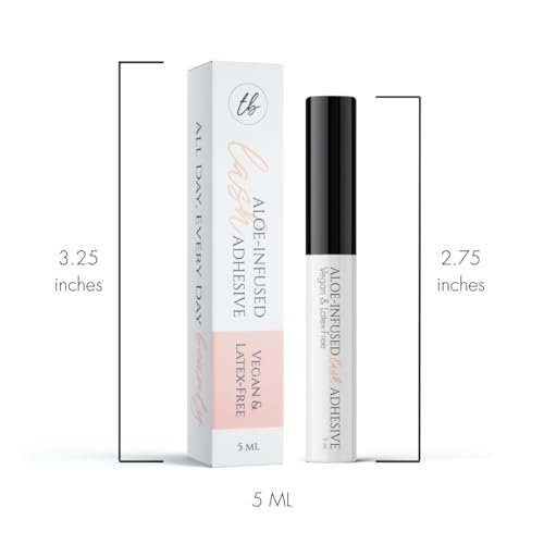 True Beauty Lashes Gentle Formula Lash Glue – 24 Hour Hold, Aloe-Infused, Dries Clear, Water Resistant Avelisse