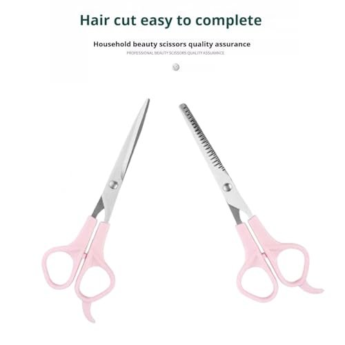 TIKMNO Pink Stainless Steel Hair Cutting Shears Set – 6.7in Professional Barber Scissors & Thinning Shears for Women, Men & Kids - görsel 13
