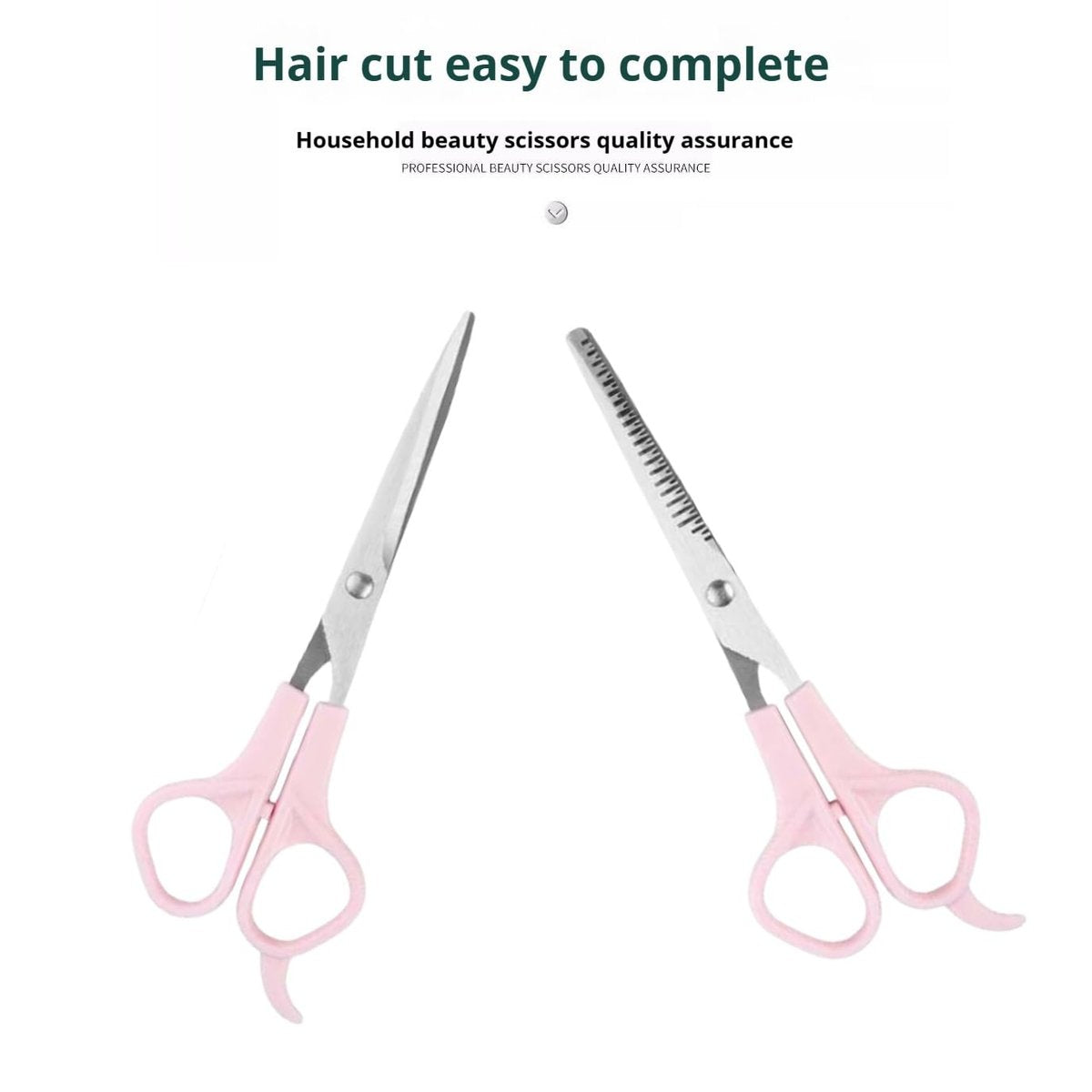 TIKMNO Pink Stainless Steel Hair Cutting Shears Set – 6.7in Professional Barber Scissors & Thinning Shears for Women, Men & Kids - görsel 12