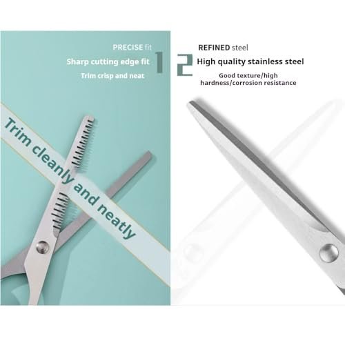 TIKMNO Pink Stainless Steel Hair Cutting Shears Set – 6.7in Professional Barber Scissors & Thinning Shears for Women, Men & Kids - görsel 6