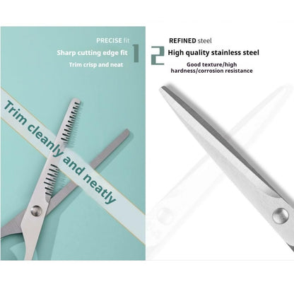 TIKMNO Pink Stainless Steel Hair Cutting Shears Set – 6.7in Professional Barber Scissors & Thinning Shears for Women, Men & Kids