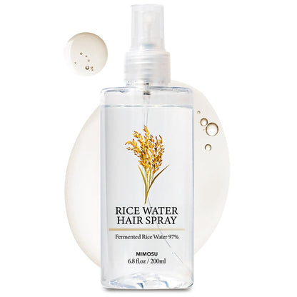 mimosu 97% Rice Water Hair Growth Spray - Fermented Rice Water & Biotin Serum with PHA Toner, Korean Hair Care Formula, 6.8 fl oz Avelisse