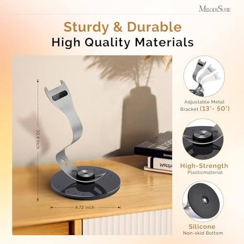 MelodySusie Clip-On Nail Drill Holder with 10 Drill Bit Slots – Acrylic Base Stand for Clip-On Electric Nail Files, Compatible with SC300F, SC320H, SC320F, SC320D, SC330G, SM330G, SC320C, MM400D, MB420G (Dark Grey) Avelisse