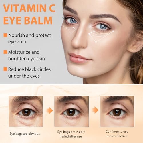 Tbexem Revive Glow Vitamin C Eye Balm - Hydrating Eye Cream for Dark Circles, Brightening & Puffiness (2-Pack) Avelisse