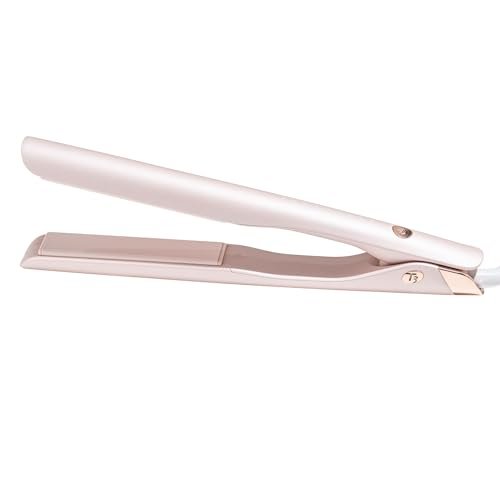 T3 SinglePass Smooth X Professional Flat Iron - Extra-Long Ceramic Plates, 9 Heat Settings, Satin Blush Avelisse