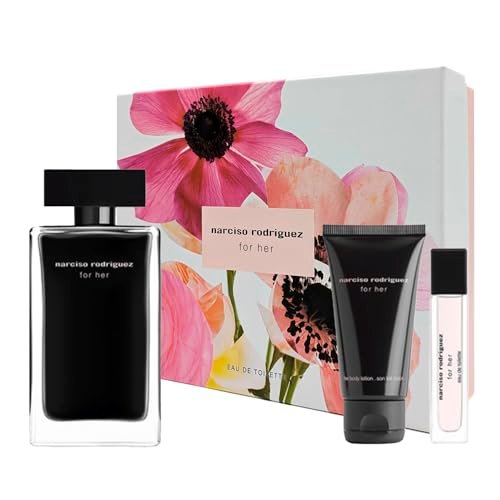 Narciso Rodriguez FOR HER Gift Set: Eau de Toilette 3.3 Fl. Oz + Mini 0.33 Fl. Oz + Body Lotion 1.6 Fl. Oz - görsel 2