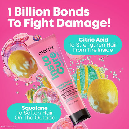 Matrix Instacure Build-A-Bond Instant Revival Liquid Mask - Strengthening Hair Repair for Very Damaged Hair, Citric Acid & Squalane, Softens & Smooths, Vegan & Sulfate-Free, 9.4 Fl Oz Avelisse