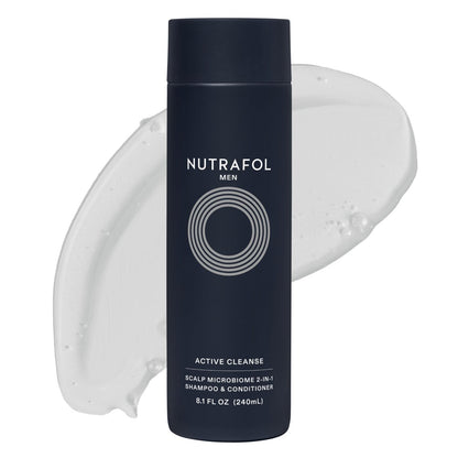 Nutrafol Men's Shampoo and Conditioner 2-in-1 - Cleanse, Hydrate, Unclog Pores for Thicker, Stronger Hair - Color Safe, Sulfate Free - 8.1 Fl Oz Avelisse