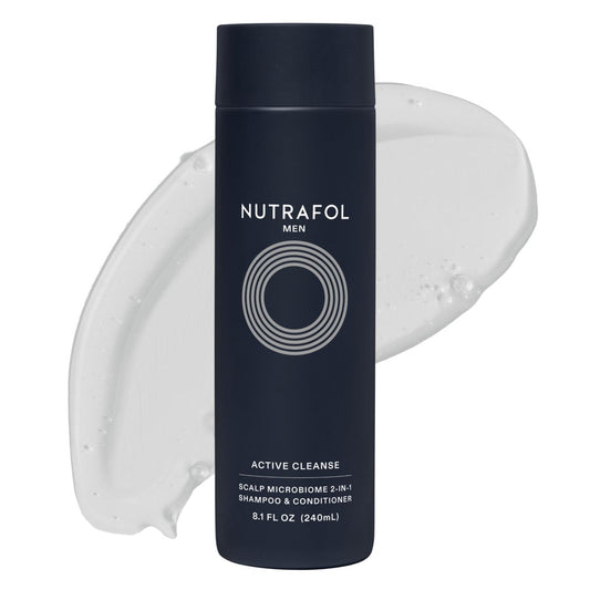 Nutrafol Men's Shampoo and Conditioner 2-in-1 - Cleanse, Hydrate, Unclog Pores for Thicker, Stronger Hair - Color Safe, Sulfate Free - 8.1 Fl Oz Avelisse