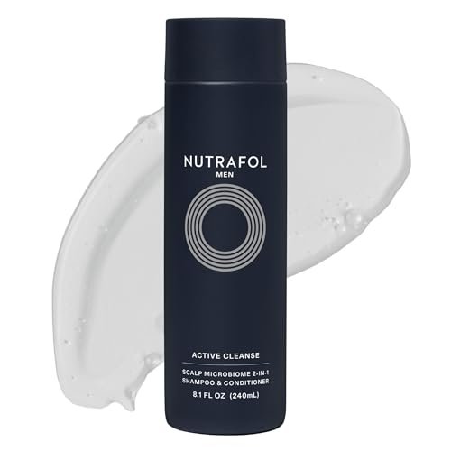 Nutrafol Men's Shampoo and Conditioner 2-in-1 - Cleanse, Hydrate, Unclog Pores for Thicker, Stronger Hair - Color Safe, Sulfate Free - 8.1 Fl Oz Avelisse