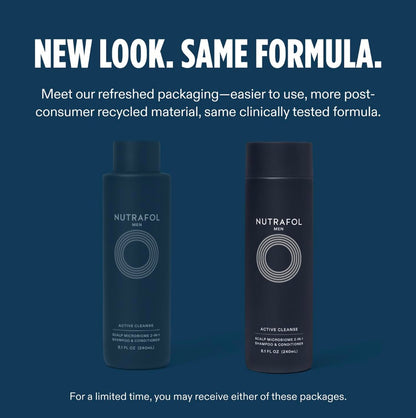 Nutrafol Men's Shampoo and Conditioner 2-in-1 - Cleanse, Hydrate, Unclog Pores for Thicker, Stronger Hair - Color Safe, Sulfate Free - 8.1 Fl Oz Avelisse