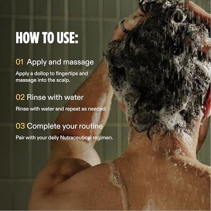 Nutrafol Men's Shampoo and Conditioner 2-in-1 - Cleanse, Hydrate, Unclog Pores for Thicker, Stronger Hair - Color Safe, Sulfate Free - 8.1 Fl Oz Avelisse