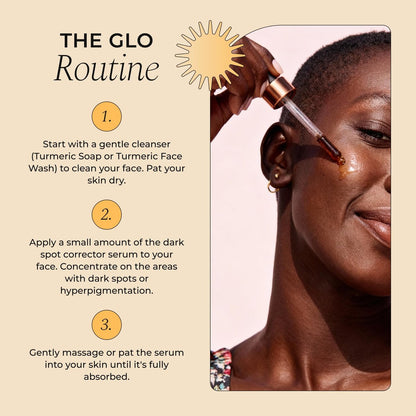 Glo Melanin Dark Spot Remover & Corrector Serum for Face with Vitamin C | Reduces Hyperpigmentation & Discoloration Avelisse