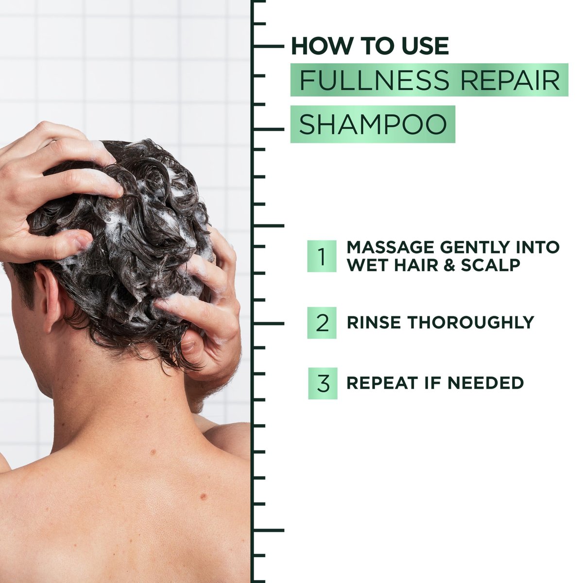 Garnier Fructis Hair Filler Fullness Repair Shampoo - Volumizing Shampoo with Polypeptides & Hair Repair Complex for Thin, Weak Split Ends, 10.1 Fl Oz - görsel 17