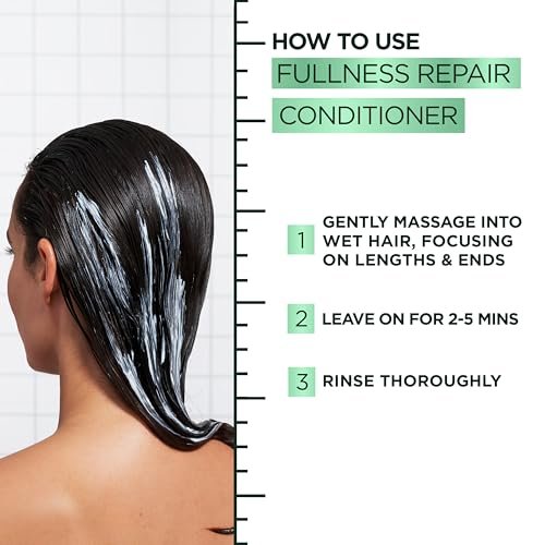 Garnier Fructis Hair Filler Fullness Repair Conditioner for Thin, Weak Hair with Polypeptides and Hair Repair Complex, 10.1 Fl Oz - görsel 17