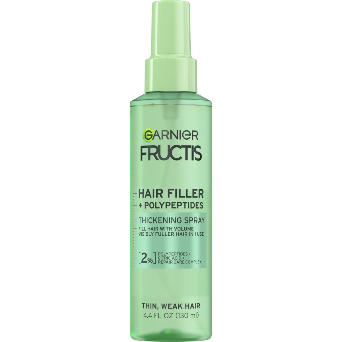 Garnier Fructis Hair Filler Fullness Repair Thickening Spray - Volumizing Spray with Polypeptides and Hair Repair Complex for Thin, Weak Split Ends, 4.4 Fl Oz - görsel 1