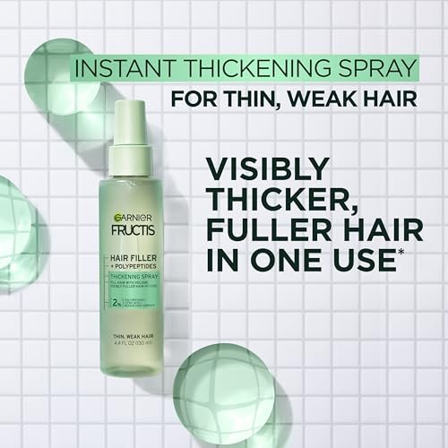 Garnier Fructis Hair Filler Fullness Repair Thickening Spray - Volumizing Spray with Polypeptides and Hair Repair Complex for Thin, Weak Split Ends, 4.4 Fl Oz - görsel 4