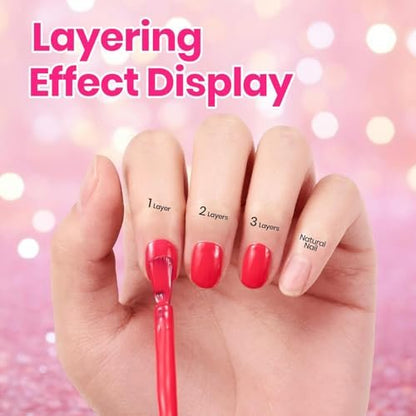 Beetles Hot Pink Nail Polish - Magenta Beat 0.51 Fl Oz (15 mL) Neon Pink Quick Dry Long-Lasting Nail Art