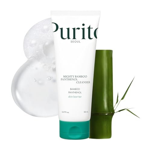 PURITO Mighty Bamboo Panthenol Cleanser - Gentle Face Wash for Moisturizing, Makeup Remover, for Sensitive Skin, Vegan & Cruelty-Free, 150ml / 5.07 fl. oz. Avelisse