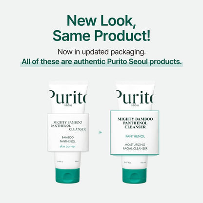 PURITO Mighty Bamboo Panthenol Cleanser - Gentle Face Wash for Moisturizing, Makeup Remover, for Sensitive Skin, Vegan & Cruelty-Free, 150ml / 5.07 fl. oz. Avelisse