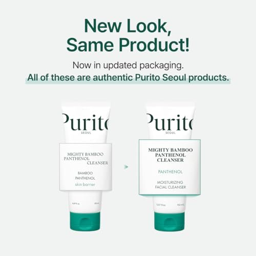 PURITO Mighty Bamboo Panthenol Cleanser - Gentle Face Wash for Moisturizing, Makeup Remover, for Sensitive Skin, Vegan & Cruelty-Free, 150ml / 5.07 fl. oz. Avelisse