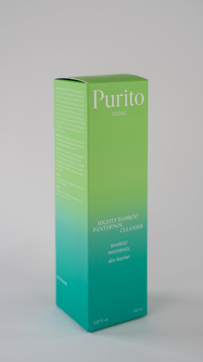 PURITO Mighty Bamboo Panthenol Cleanser - Gentle Face Wash for Moisturizing, Makeup Remover, for Sensitive Skin, Vegan & Cruelty-Free, 150ml / 5.07 fl. oz. Avelisse