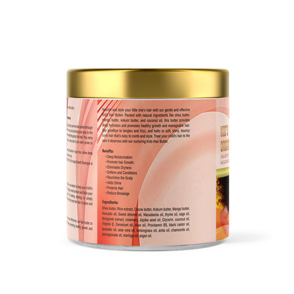 Organic Kid's Hair Butter – Nourishing Hair Detangler for Frizz-Free, Healthy Hair, 8 oz (250 ml) Avelisse