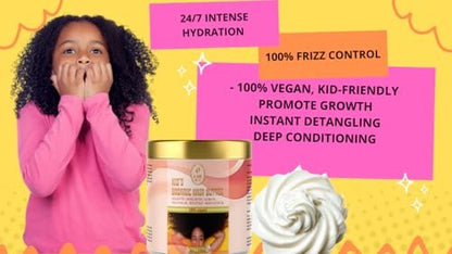 Organic Kid's Hair Butter – Nourishing Hair Detangler for Frizz-Free, Healthy Hair, 8 oz (250 ml) Avelisse