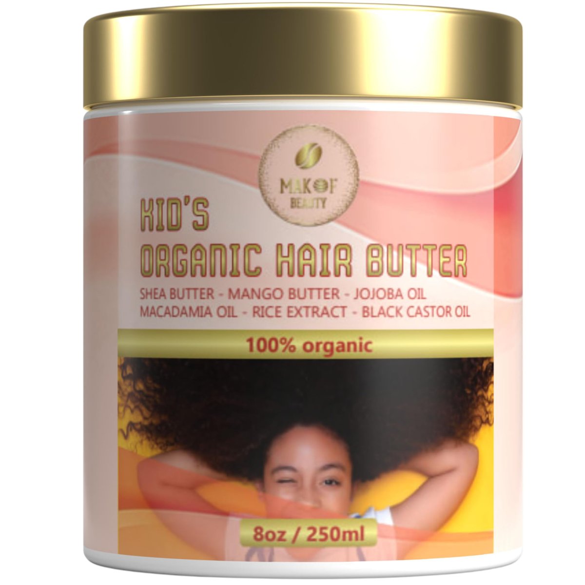 Organic Kid's Hair Butter – Nourishing Hair Detangler for Frizz-Free, Healthy Hair, 8 oz (250 ml) Avelisse
