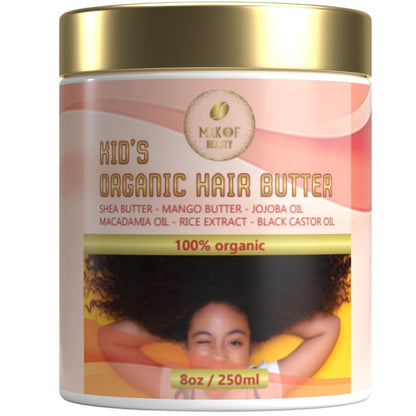 Organic Kid's Hair Butter – Nourishing Hair Detangler for Frizz-Free, Healthy Hair, 8 oz (250 ml) Avelisse
