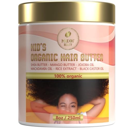Organic Kid's Hair Butter – Nourishing Hair Detangler for Frizz-Free, Healthy Hair, 8 oz (250 ml) Avelisse