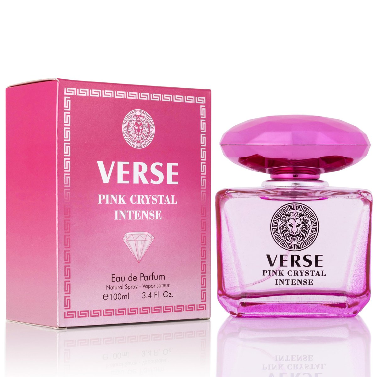 Verse Pink Crystal Intense for Women Eau de Parfum 3.4 fl oz (100ml) - Fruity & Floral Fragrance with Raspberry, Peony, Magnolia & Lotus - görsel 1