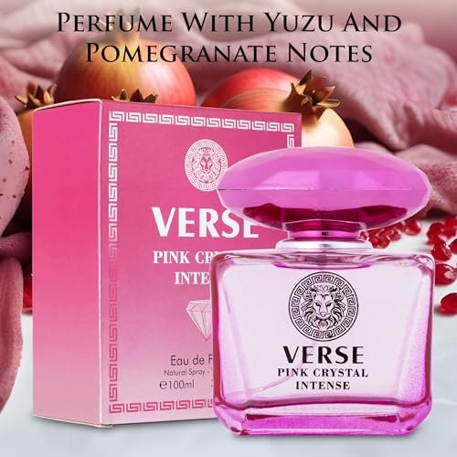 Verse Pink Crystal Intense for Women Eau de Parfum 3.4 fl oz (100ml) - Fruity & Floral Fragrance with Raspberry, Peony, Magnolia & Lotus - görsel 6