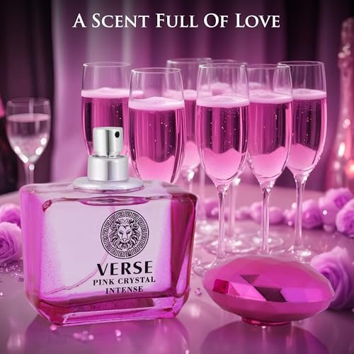 Verse Pink Crystal Intense for Women Eau de Parfum 3.4 fl oz (100ml) - Fruity & Floral Fragrance with Raspberry, Peony, Magnolia & Lotus - görsel 16