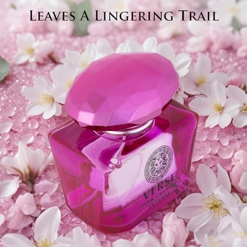 Verse Pink Crystal Intense for Women Eau de Parfum 3.4 fl oz (100ml) - Fruity & Floral Fragrance with Raspberry, Peony, Magnolia & Lotus - görsel 8