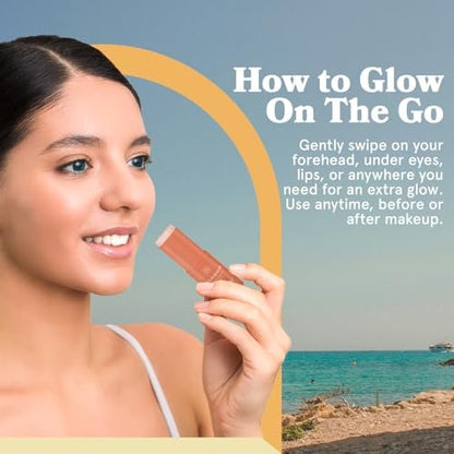 LE GUSHE All-in-One Face Balm Stick - Under Eye Brightener, Anti-Aging Under Eye Balm with Salmon Roe Extract & Collagen - for Fine Lines & Wrinkles - Use on Face, Forehead, Neck
