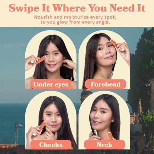LE GUSHE All-in-One Face Balm Stick - Under Eye Brightener, Anti-Aging Under Eye Balm with Salmon Roe Extract & Collagen - for Fine Lines & Wrinkles - Use on Face, Forehead, Neck - görsel 8