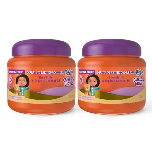 Ricitos de Oro Curl Defining Cream – Define Curls Without Frizz, Long-Lasting Hydration, 100% Natural Oils, Vegan, Detangle & Style, 10.5 oz (2-Pack) Avelisse