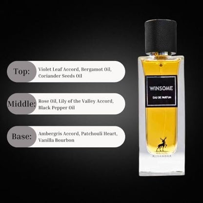 Maison Alhambra Winsome Eau de Parfum – Fresh, Spicy, Floral, Gourmand Long-Lasting Unisex Fragrance, 3.0 oz / 90 ml Avelisse