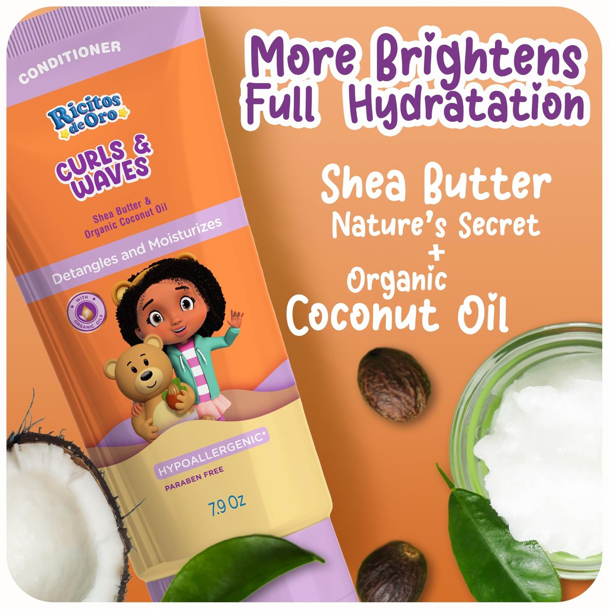 Ricitos de Oro Curl Conditioner - Hydrating 2-Pack for Defined, Weightless Curls - Safe for All Hair Types Avelisse