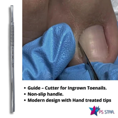 Ps Star 363P PODO PRO Ingrown Toenail Guide – Surgical Steel Cutter for Podiatry & Pedicure Avelisse